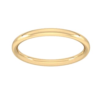 Goldsmiths 18ct Yellow Gold 1.5mm Traditional Court Extra Heavy Wedding Ring