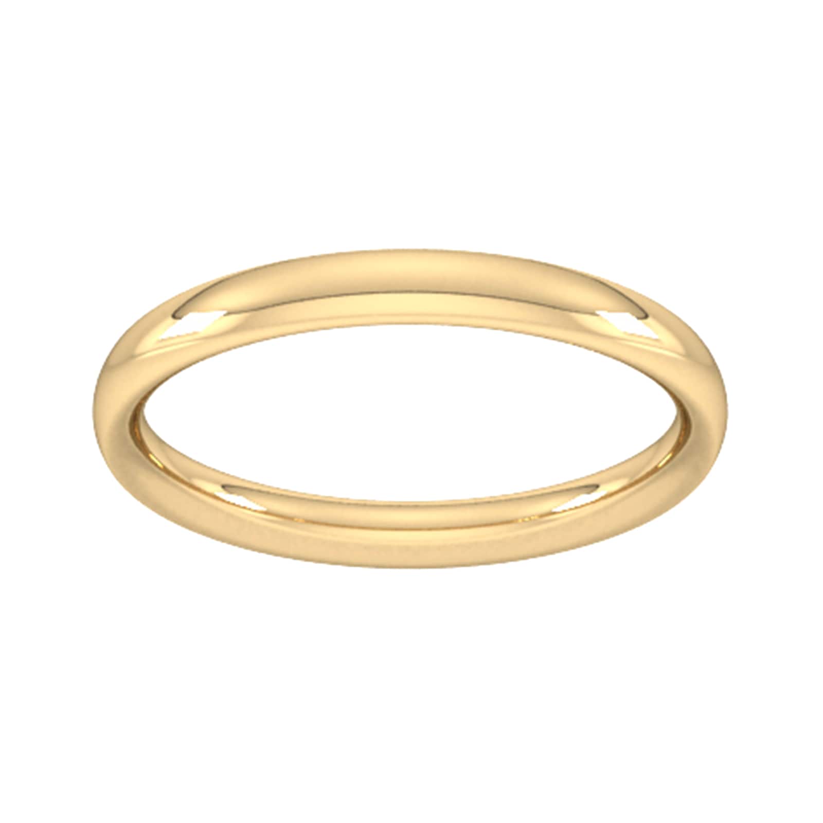 18ct Yellow Gold 2.5mm Traditional Court Extra Heavy Wedding Ring - Ring Size U
