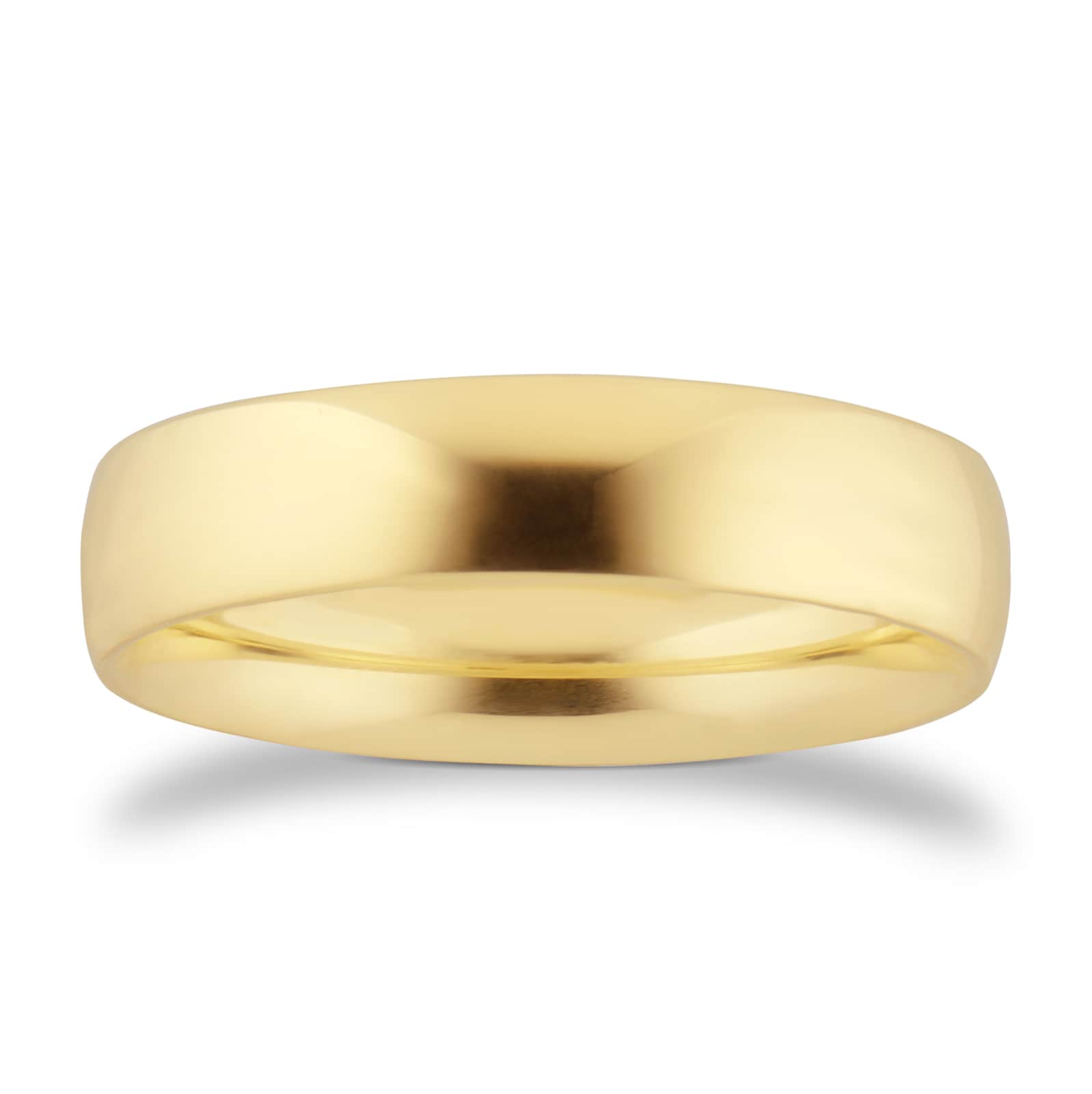 18ct Yellow Gold 5mm Traditional Court Extra Heavy Wedding Ring - Ring Size Y