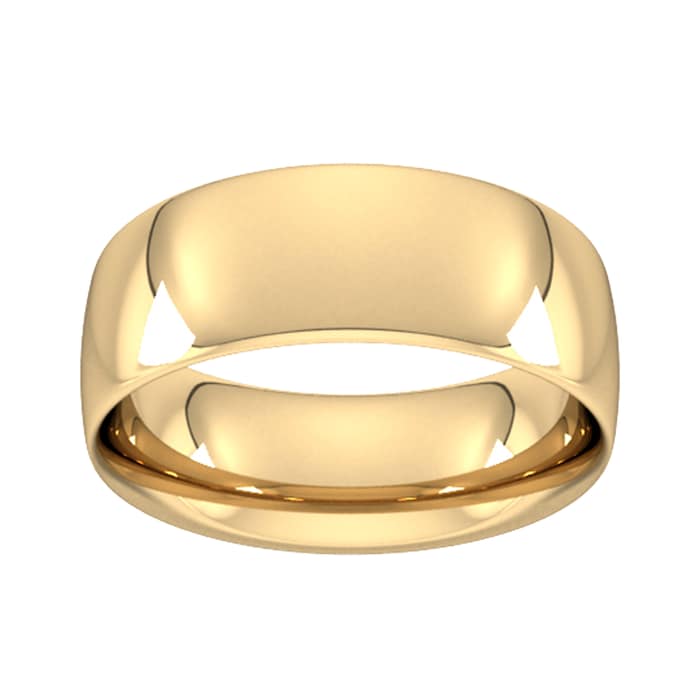 Goldsmiths 18ct Yellow Gold 8mm Traditional Court Extra Heavy Wedding Ring