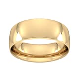 Goldsmiths 18ct Yellow Gold 8mm Traditional Court Extra Heavy Wedding Ring
