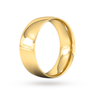 Goldsmiths 18ct Yellow Gold 8mm Traditional Court Extra Heavy Wedding Ring