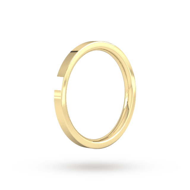 Goldsmiths 18ct Yellow Gold 1.5mm Flat Court Heavy Wedding Ring
