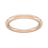 Goldsmiths 9ct Rose Gold 1.5mm Slight Court Extra Heavy Wedding Ring - Ring Size P