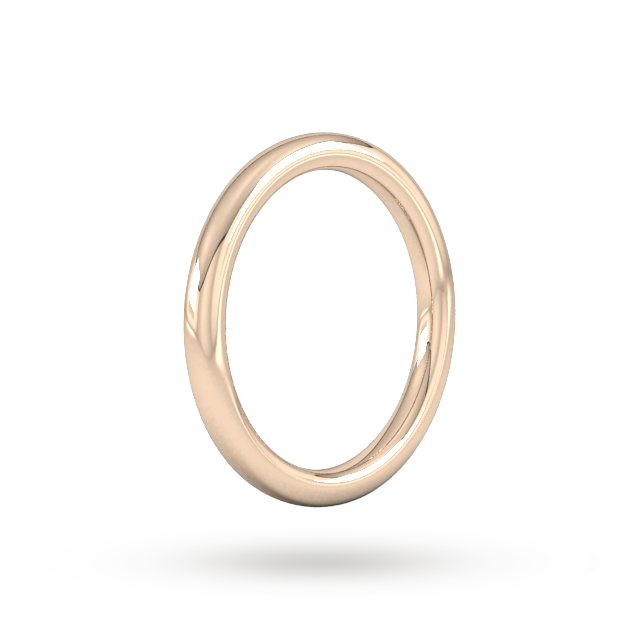 Goldsmiths 9ct Rose Gold 1.5mm Slight Court Extra Heavy Wedding Ring - Ring Size P