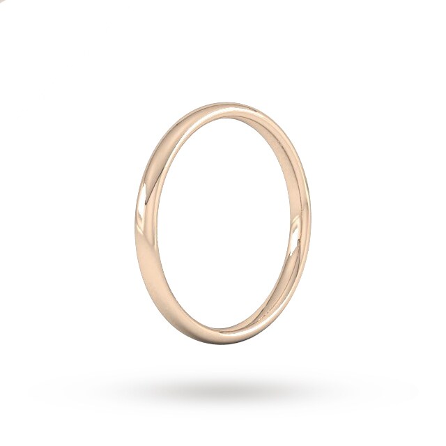 Goldsmiths 9ct Rose Gold 1.5mm Slight Court Standard Wedding Ring