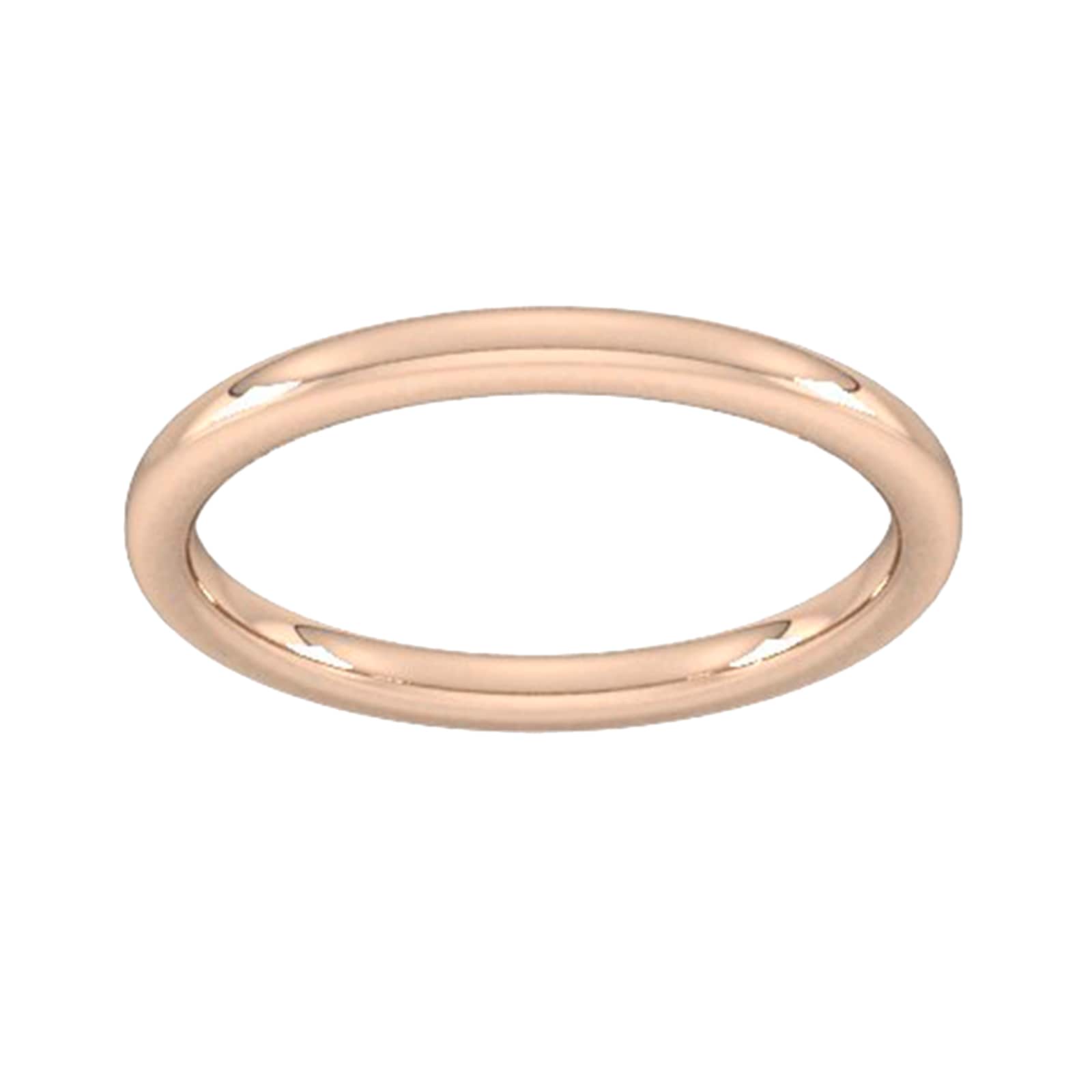 9ct Rose Gold 1.5mm Slight Court Heavy Wedding Ring - Ring Size H