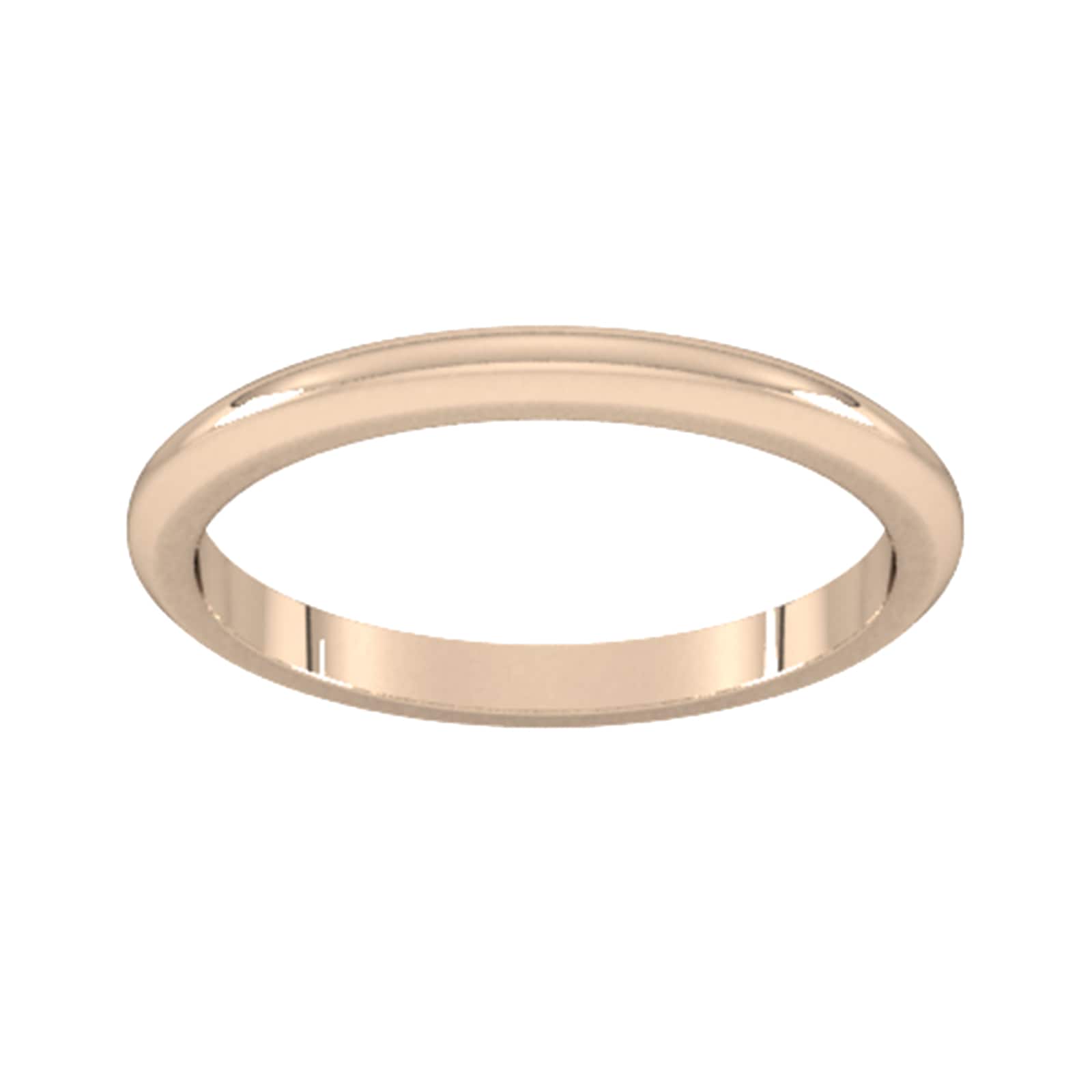 9ct Rose Gold 1.5mm D Shape Heavy Wedding Ring - Ring Size J