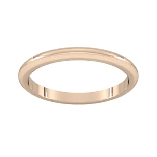 Best Luxury 
9ct Rose Gold 1.5mm D Shape Heavy Wedding Ring
