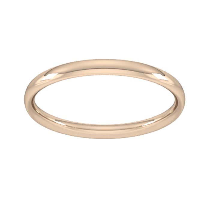 Goldsmiths 9ct Rose Gold 1.5mm Traditional Court Standard Wedding Ring
