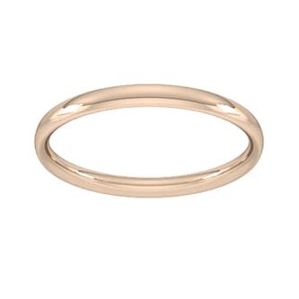 Goldsmiths 9ct Rose Gold 1.5mm Traditional Court Standard Wedding Ring