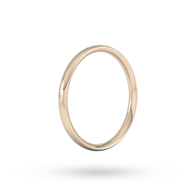 Goldsmiths 9ct Rose Gold 1.5mm Traditional Court Standard Wedding Ring