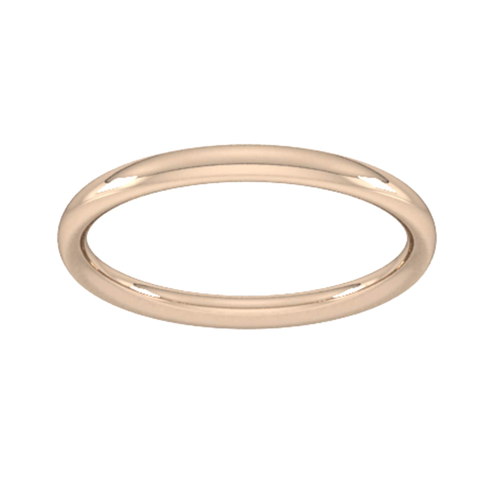 9ct Rose Gold 1.5mm Traditional Court Extra Heavy Wedding Ring - Ring Size W