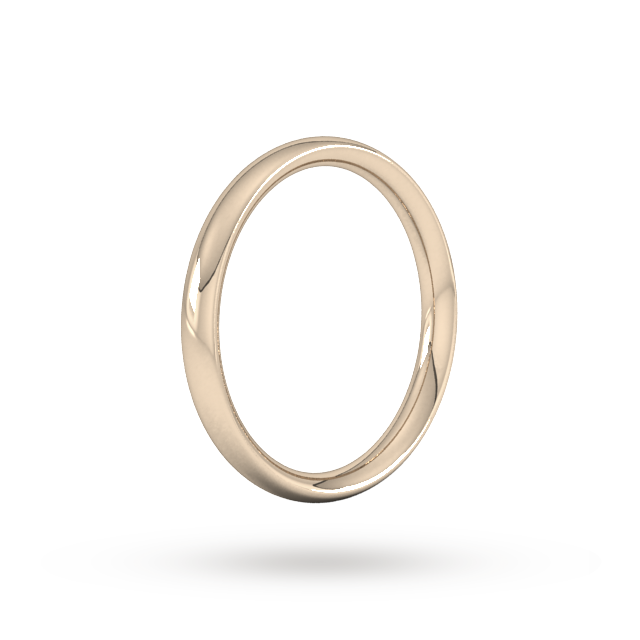 Goldsmiths 9ct Rose Gold 2.5mm Traditional Court Extra Heavy Wedding Ring - Ring Size R