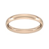 Goldsmiths 9ct Rose Gold 3mm Traditional Court Extra Heavy Wedding Ring