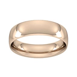 08340530 - 9ct Rose Gold 6mm Traditional Court Extra Heavy Wedding Ring