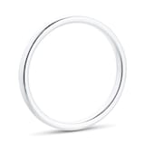 Goldsmiths 9ct White Gold 1.5mm Slight Court Standard Wedding Ring - Ring Size M