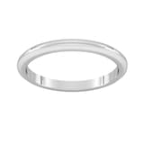 Goldsmiths 9ct White Gold 1.5mm D Shape Heavy Wedding Ring - Ring Size W