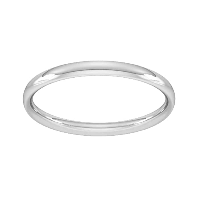 Goldsmiths 9ct White Gold 1.5mm Traditional Court Standard Wedding Ring - Ring Size F