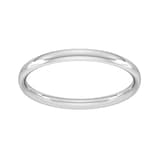 Goldsmiths 9ct White Gold 1.5mm Traditional Court Standard Wedding Ring - Ring Size F