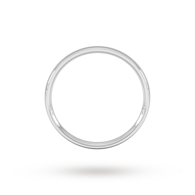 Goldsmiths 9ct White Gold 1.5mm Traditional Court Standard Wedding Ring - Ring Size F
