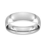 Goldsmiths 9ct White Gold 6mm Traditional Court Extra Heavy Wedding Ring