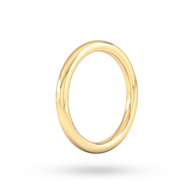 Goldsmiths 9ct Yellow Gold 1.5mm Slight Court Extra Heavy Wedding Ring