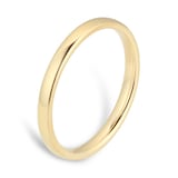 Goldsmiths 9ct Yellow Gold 1.5mm Slight Court Standard Wedding Ring - Ring Size J