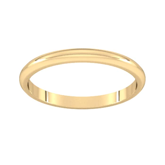 Goldsmiths 9ct Yellow Gold 1.5mm D Shape Standard Wedding Ring - Ring Size J