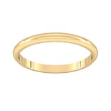 Goldsmiths 9ct Yellow Gold 1.5mm D Shape Standard Wedding Ring - Ring Size J