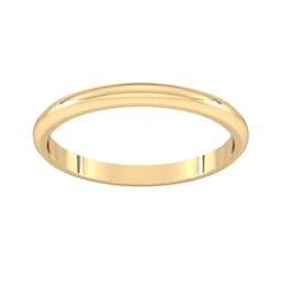 08340553 - 9ct Yellow Gold 1.5mm D Shape Standard Wedding Ring