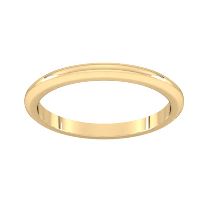 Goldsmiths 9ct Yellow Gold 1.5mm D Shape Heavy Wedding Ring