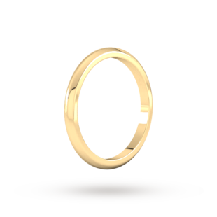 Goldsmiths 9ct Yellow Gold 1.5mm D Shape Heavy Wedding Ring