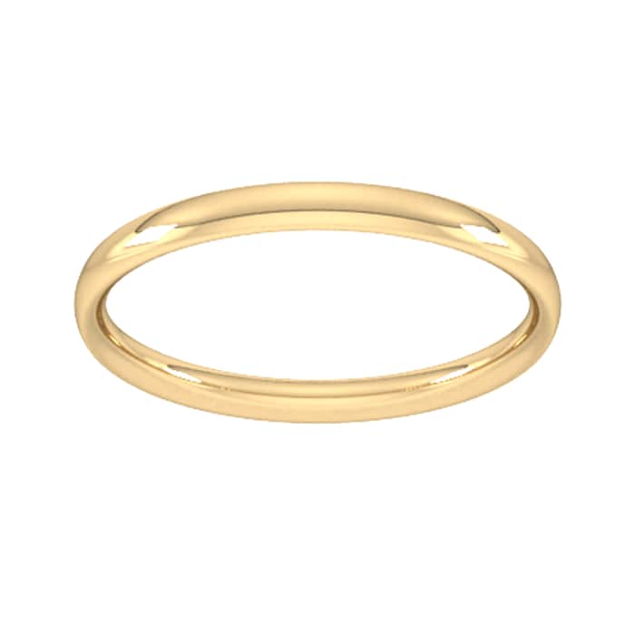 Goldsmiths 9ct Yellow Gold 1.5mm Traditional Court Standard Wedding Ring - Ring Size K