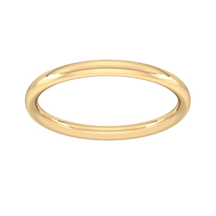 Goldsmiths 9ct Yellow Gold 1.5mm Traditional Court Heavy Wedding Ring - Ring Size F