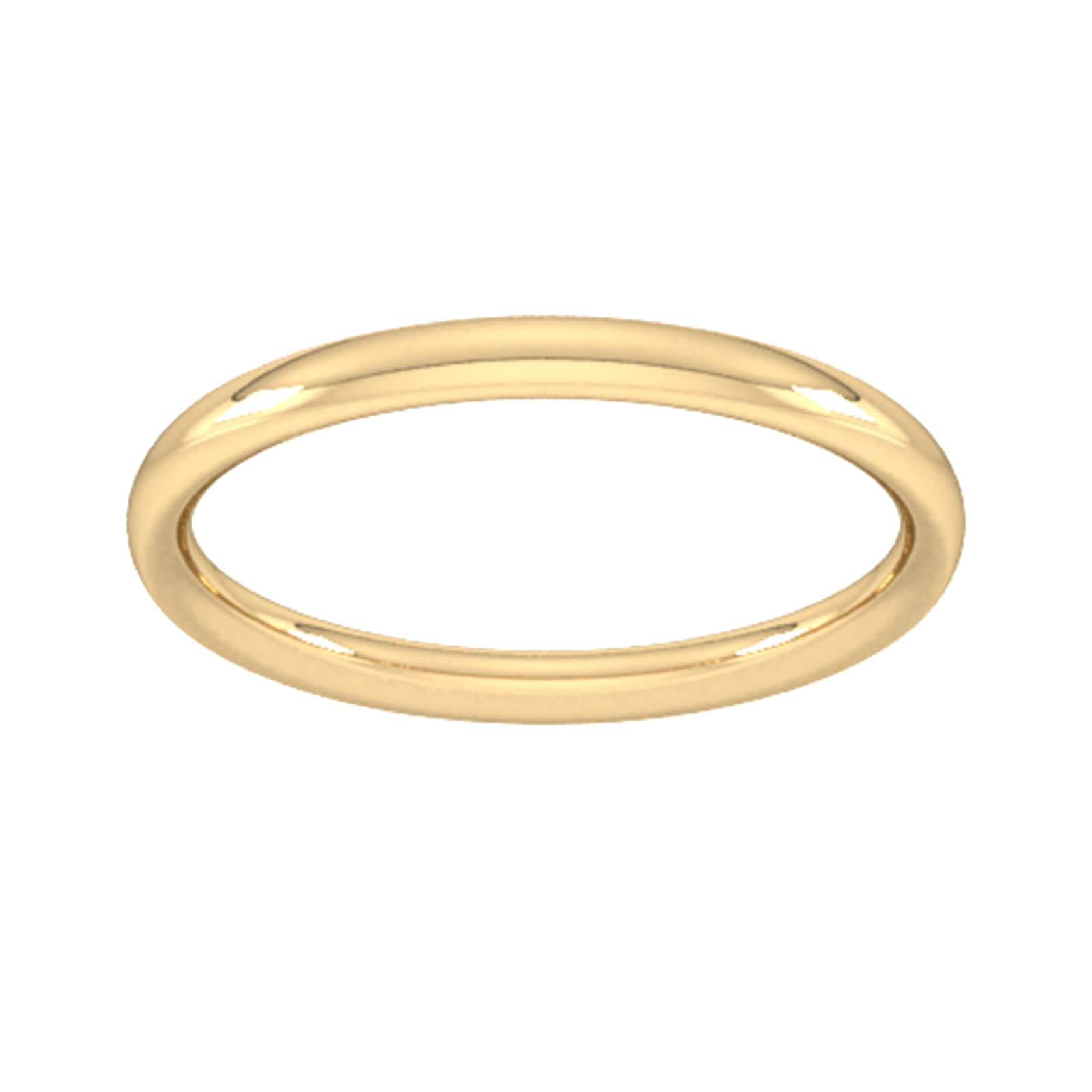 9ct Yellow Gold 1.5mm Traditional Court Extra Heavy Wedding Ring - Ring Size V
