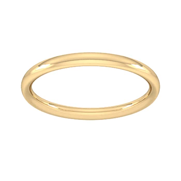 Goldsmiths 9ct Yellow Gold 2mm Traditional Court Extra Heavy Wedding Ring