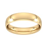 Goldsmiths 9ct Yellow Gold 5mm Traditional Court Extra Heavy Wedding Ring
