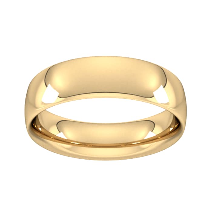 Goldsmiths 9ct Yellow Gold 6mm Traditional Court Extra Heavy Wedding Ring
