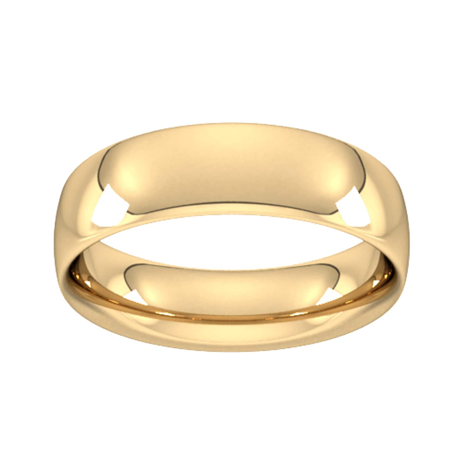 Goldsmiths 9ct Yellow Gold 6mm Traditional Court Extra Heavy Wedding Ring
