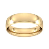 Goldsmiths 9ct Yellow Gold 6mm Traditional Court Extra Heavy Wedding Ring
