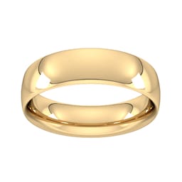 08340563 - 9ct Yellow Gold 6mm Traditional Court Extra Heavy Wedding Ring
