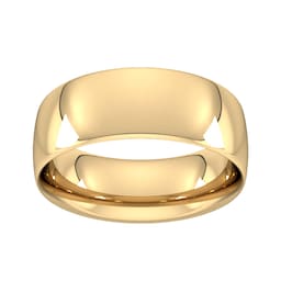 08340565 - 9ct Yellow Gold 8mm Traditional Court Extra Heavy Wedding Ring
