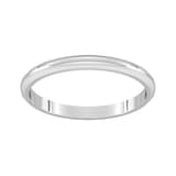 Goldsmiths Platinum 1.5mm D Shape Standard Wedding Ring - Ring Size S