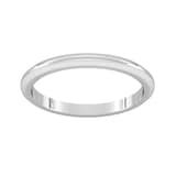 Goldsmiths Platinum 1.5mm D Shape Heavy Wedding Ring - Ring Size K