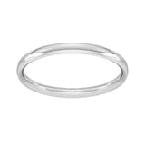Goldsmiths Platinum 1.5mm Traditional Court Standard Wedding Ring