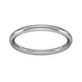 Goldsmiths Platinum 2mm Traditional Court Extra Heavy Wedding Ring - Ring Size O