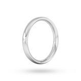 Goldsmiths Platinum 3mm Traditional Court Extra Heavy Wedding Ring - Ring Size K