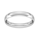 Goldsmiths Platinum 4mm Traditional Court Extra Heavy Wedding Ring