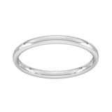Goldsmiths Palladium 1.5mm Slight Court Standard Wedding Ring - Ring Size R